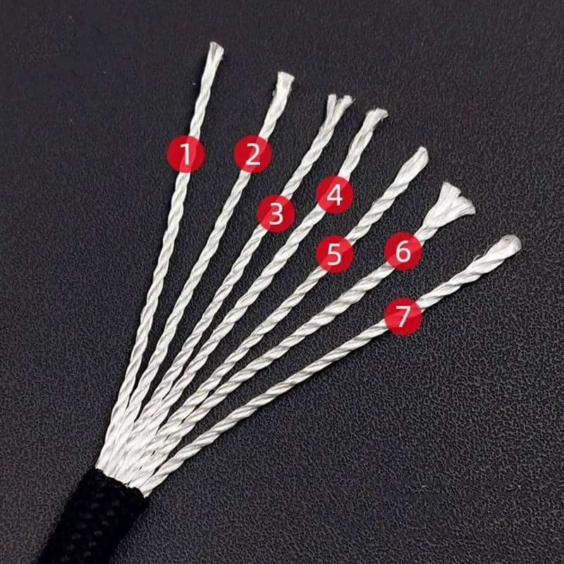 Corde paracorde 550 à 7 cœurs, 5 15 30 M, cordon de 4mm de diamètre pour Camping en plein air, lanière de survie, Parachute, accessoires de tente de randonnée