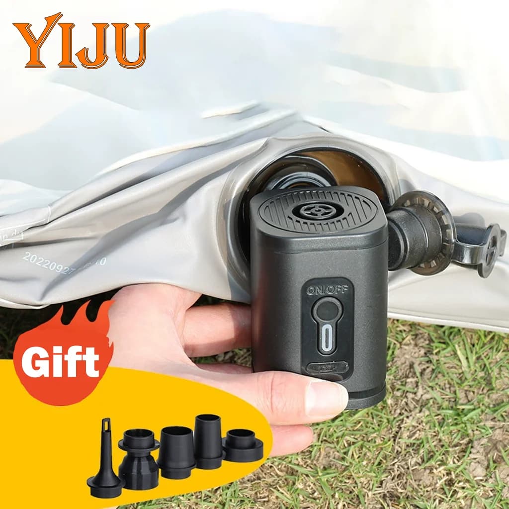 Pompe à air sans fil YIJU, mini compresseur d’air portable pour l’extérieur, lit gonflable, bouée de natation, pompe à air multifonction