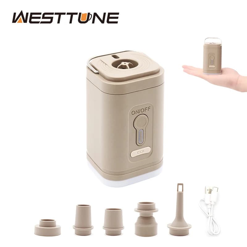 Mini pompe gonflable électrique 3 en 1 avec lumières, compresseur d’air sans fil, gonfler, dégonfler, pompes à Air pour randonnée, équipement de Camping