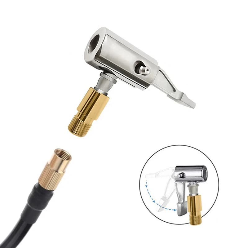 Bomba inflável portátil para reparo de mangueira automática, compressor de mandril de ar de carro, compressor de mandril de ar, inflador de mandril de ar, conector farpado